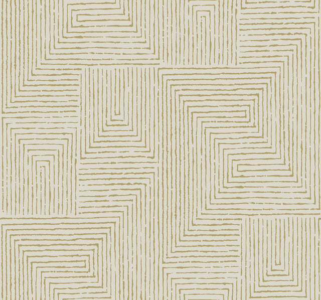 A-Street Prints Mortenson Gold Geometric Wallpaper by Scott Living