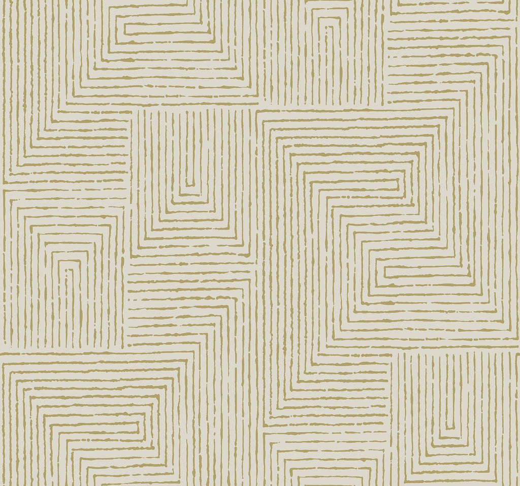 A-Street Prints Mortenson Gold Geometric Wallpaper by Scott Living