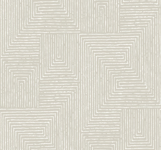 A-Street Prints Mortenson Light Grey Geometric Wallpaper by Scott Living