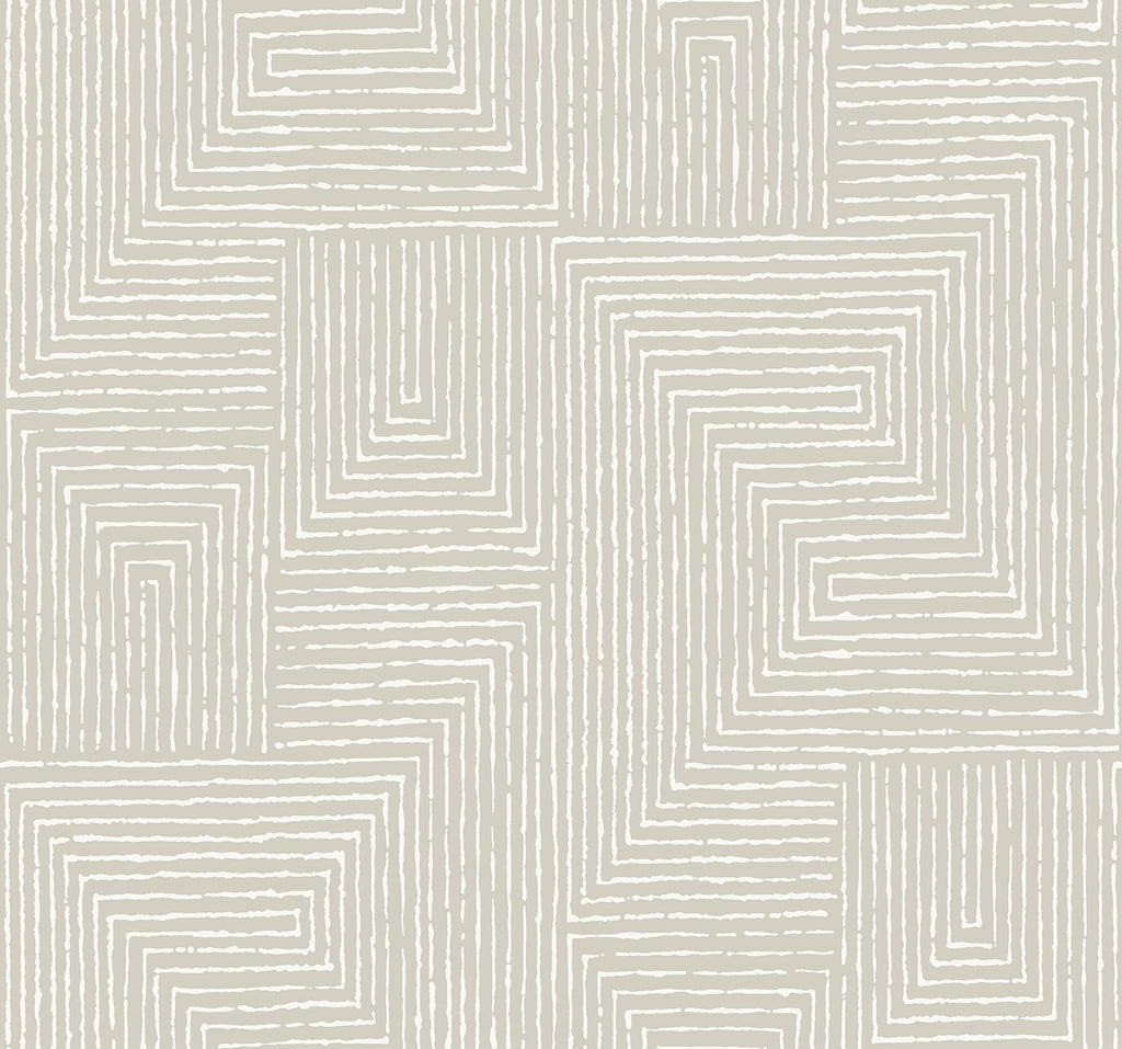 A-Street Prints Mortenson Light Grey Geometric Wallpaper by Scott Living
