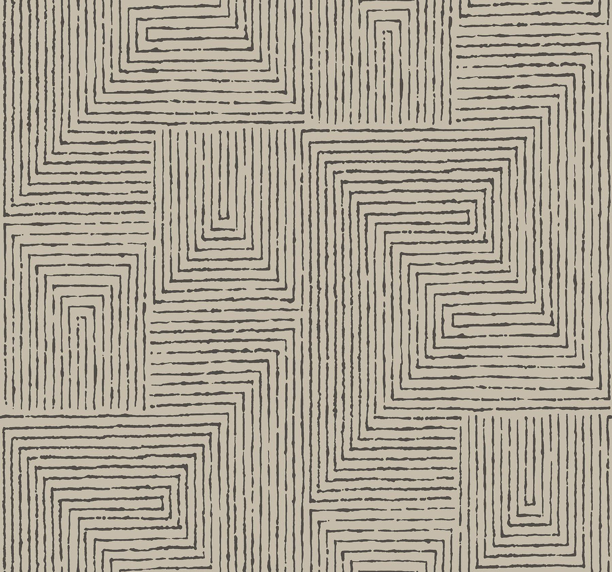 A-Street Prints Mortenson Taupe Geometric Wallpaper by Scott Living