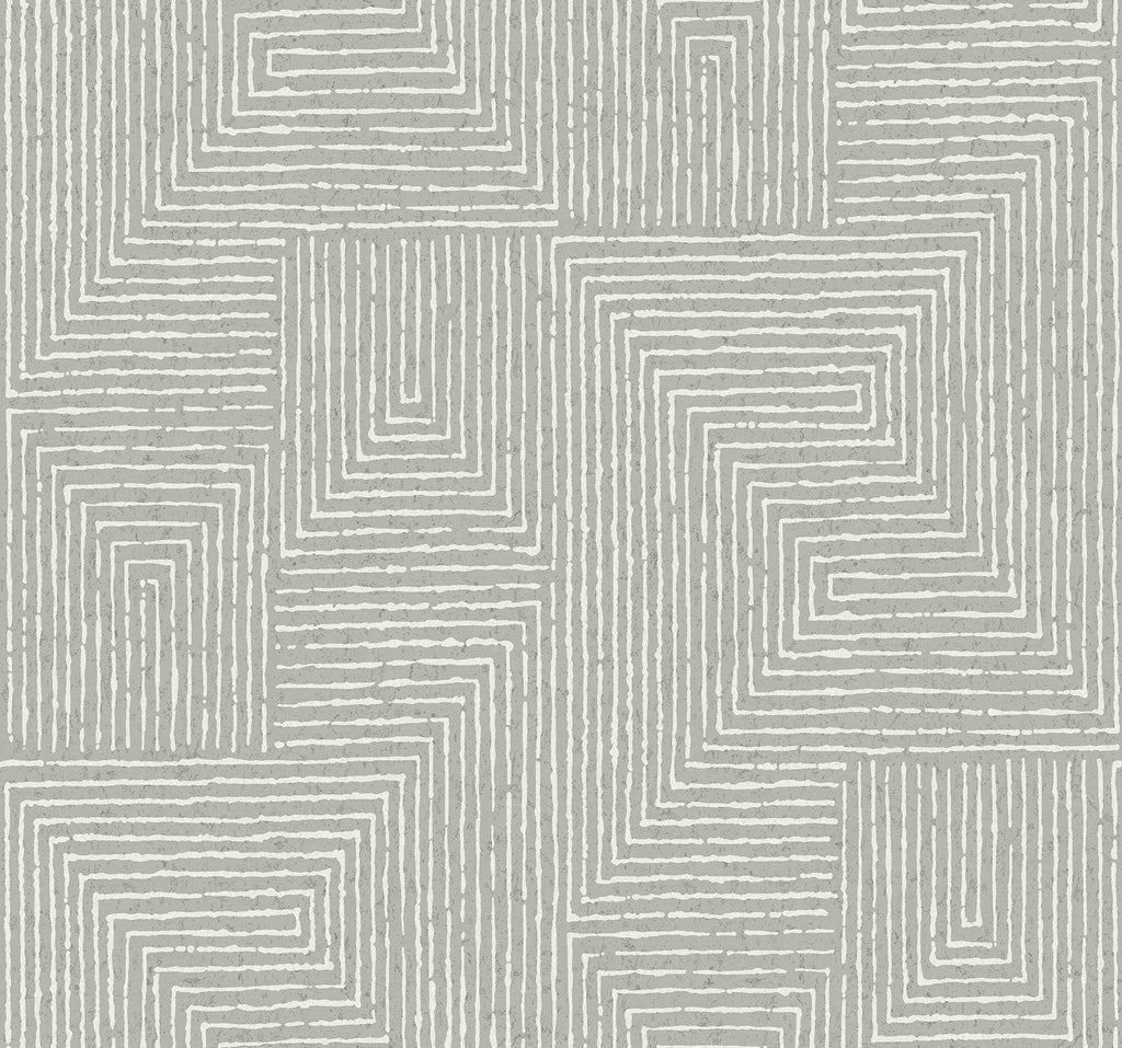 A-Street Prints Mortenson Dove Geometric Wallpaper by Scott Living