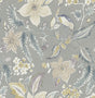 A-Street Prints Crestwood Grey Crowned Crane Wallpaper by Scott Living