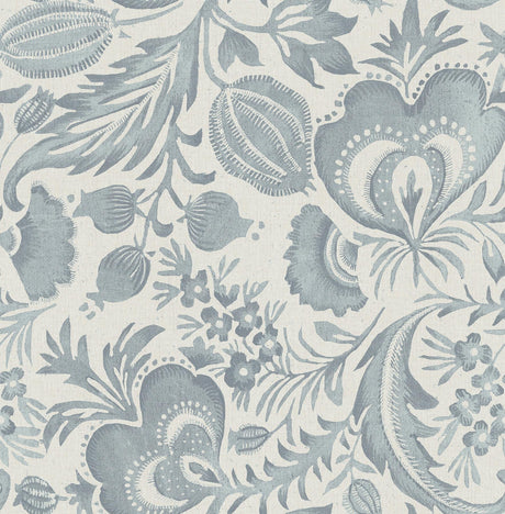 A-Street Prints Culver Slate Jacobean Wallpaper by Scott Living