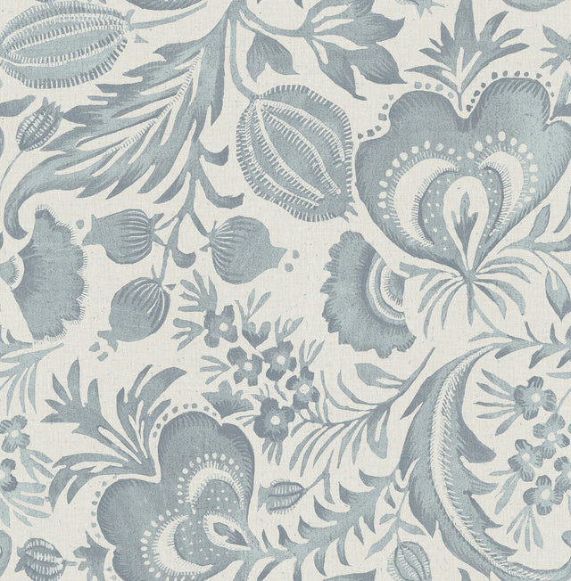 A-Street Prints Culver Slate Jacobean Wallpaper by Scott Living