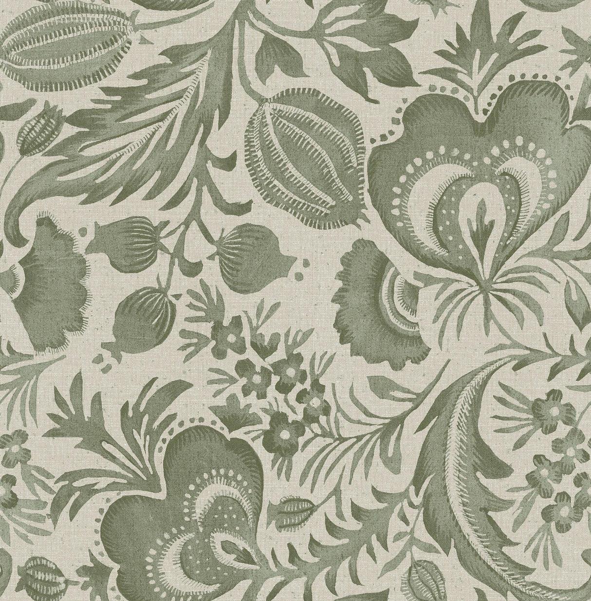 A-Street Prints Culver Moss Jacobean Wallpaper by Scott Living