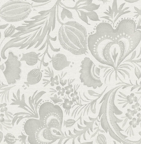 A-Street Prints Culver Grey Jacobean Wallpaper by Scott Living