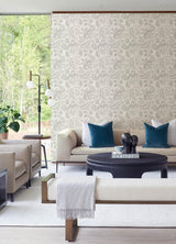 A-Street Prints Culver Grey Jacobean Wallpaper by Scott Living