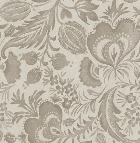 A-Street Prints Culver Light Brown Jacobean Wallpaper by Scott Living