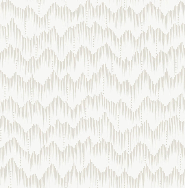 A-Street Prints Holmby Bone Brushstroke Zigzag Wallpaper by Scott Living