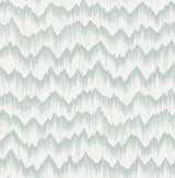 A-Street Prints Holmby Seafoam Brushstroke Zigzag Wallpaper by Scott Living