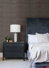 A-Street Prints Colcord Charcoal Sisal Grasscloth Wallpaper by Scott Living
