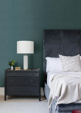 A-Street Prints Colcord Teal Sisal Grasscloth Wallpaper by Scott Living