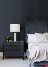 A-Street Prints Colcord Navy Sisal Grasscloth Wallpaper by Scott Living