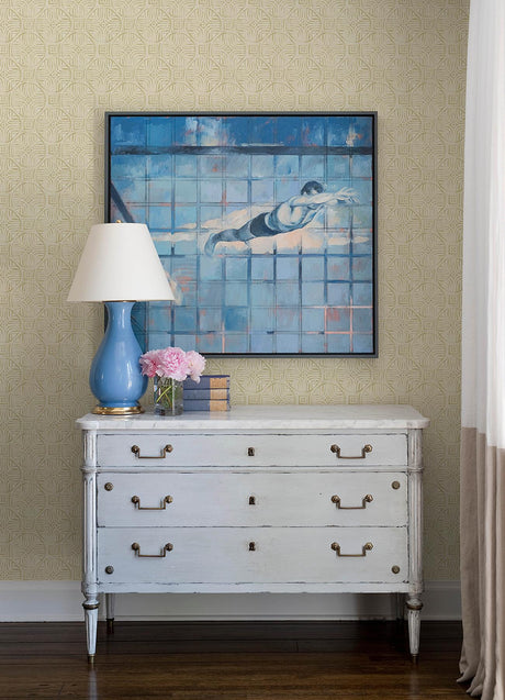 Brewster Home Fashions Sandee Butter Medallion Wallpaper