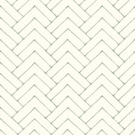 Brewster Home Fashions Oswin Teal Tiered Herringbone Wallpaper
