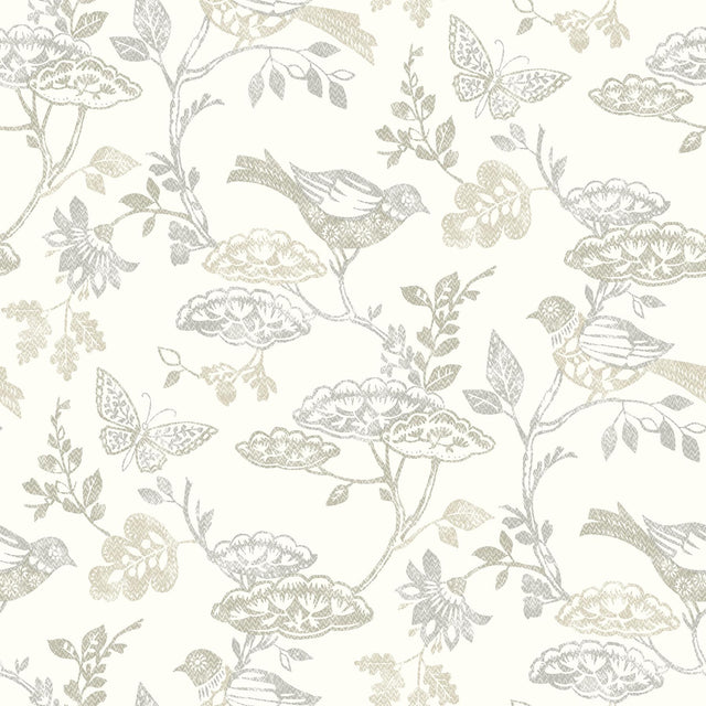 Brewster Home Fashions Malmo Grey Trail Wallpaper