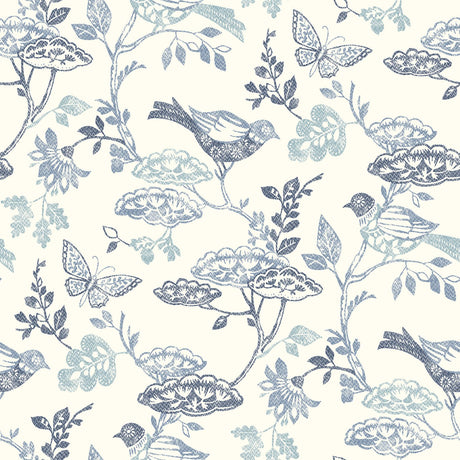 Brewster Home Fashions Malmo Blue Trail Wallpaper