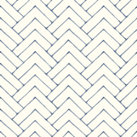 Brewster Home Fashions Oswin Navy Tiered Herringbone Wallpaper