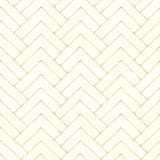 Brewster Home Fashions Oswin Light Yellow Tiered Herringbone Wallpaper