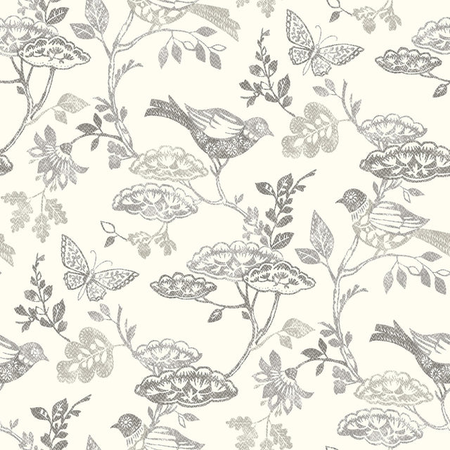 Brewster Home Fashions Malmo Black Trail Wallpaper