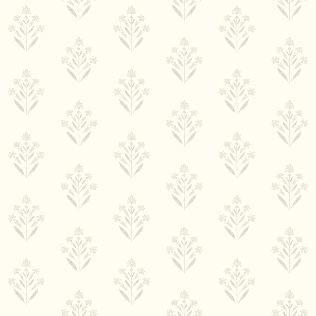Brewster Home Fashions Kova Dove Floral Crest Wallpaper