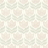 Brewster Home Fashions Cathal Blush Tulip Block Print Wallpaper