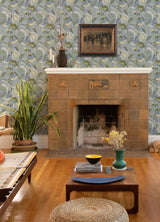Brewster Home Fashions Bohemian Blue Jacobean Wallpaper