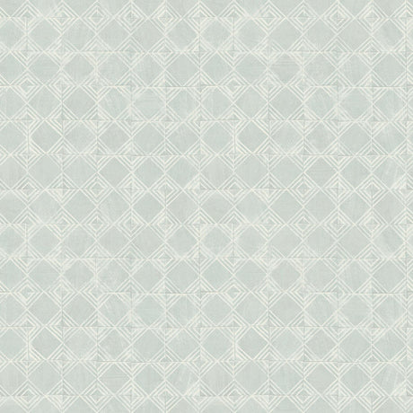 Brewster Home Fashions Button Block Aqua Geometric Wallpaper