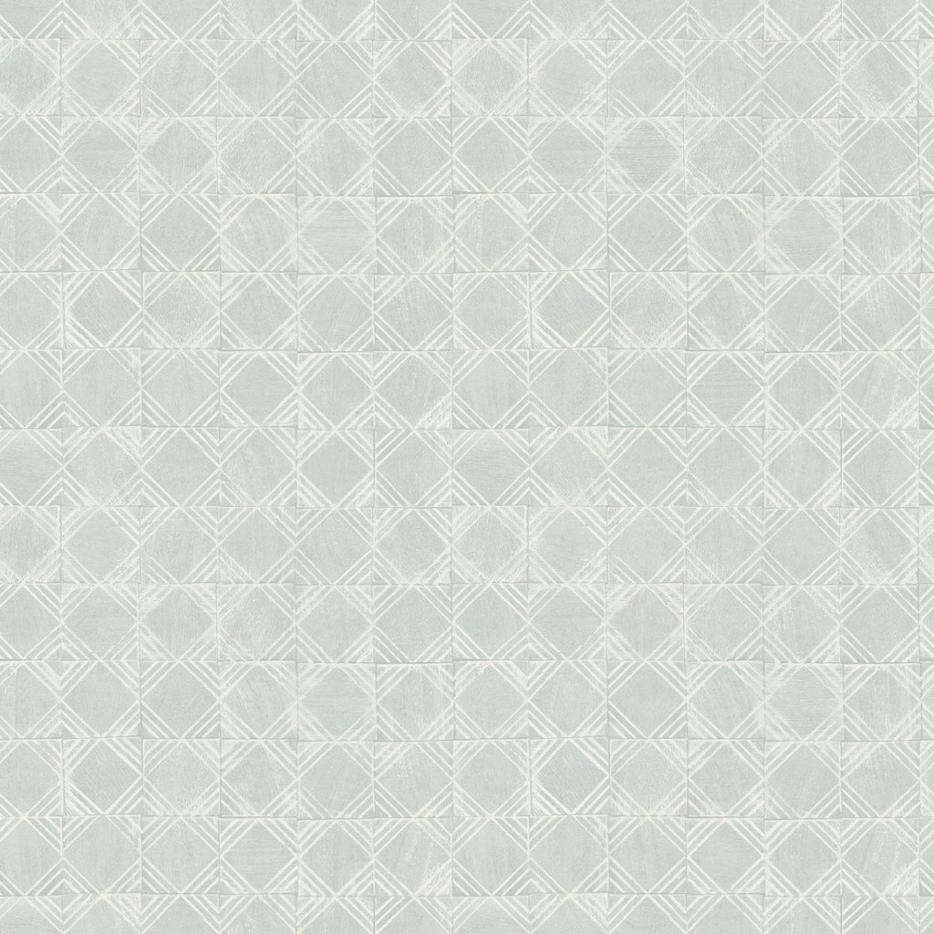Brewster Home Fashions Button Block Aqua Geometric Wallpaper