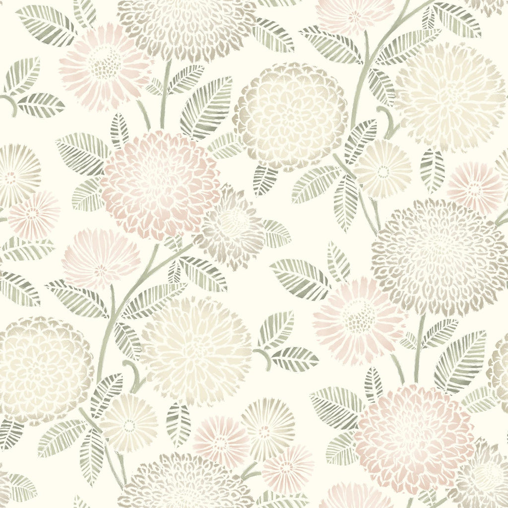 Brewster Home Fashions Zalipie Blush Floral Trail Wallpaper