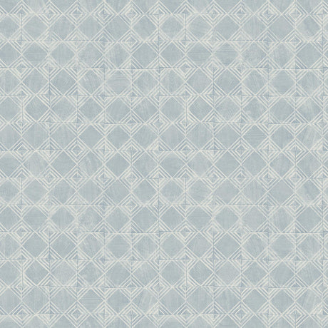 Brewster Home Fashions Button Block Blue Geometric Wallpaper