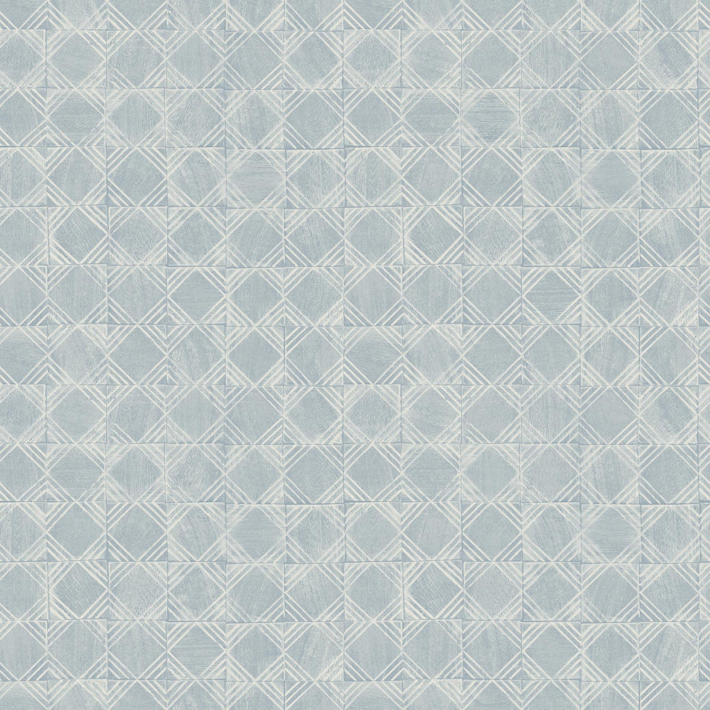 Brewster Home Fashions Button Block Blue Geometric Wallpaper