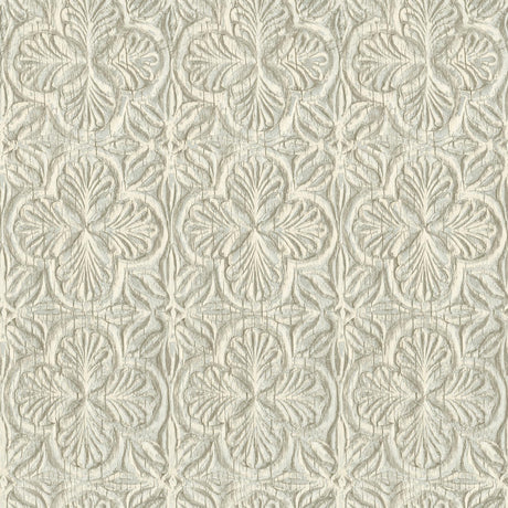 Brewster Home Fashions Karachi Aqua Wooden Damask Wallpaper