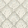 Brewster Home Fashions Mimir Grey Quilted Damask Wallpaper