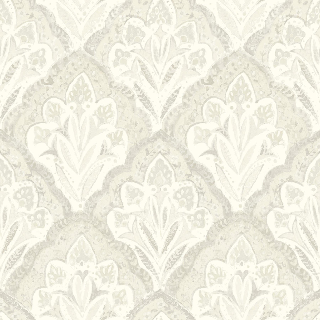 Brewster Home Fashions Mimir Dove Quilted Damask Wallpaper
