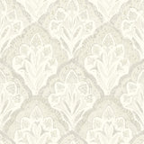 Brewster Home Fashions Mimir Dove Quilted Damask Wallpaper