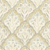 Brewster Home Fashions Mimir Mustard Quilted Damask Wallpaper
