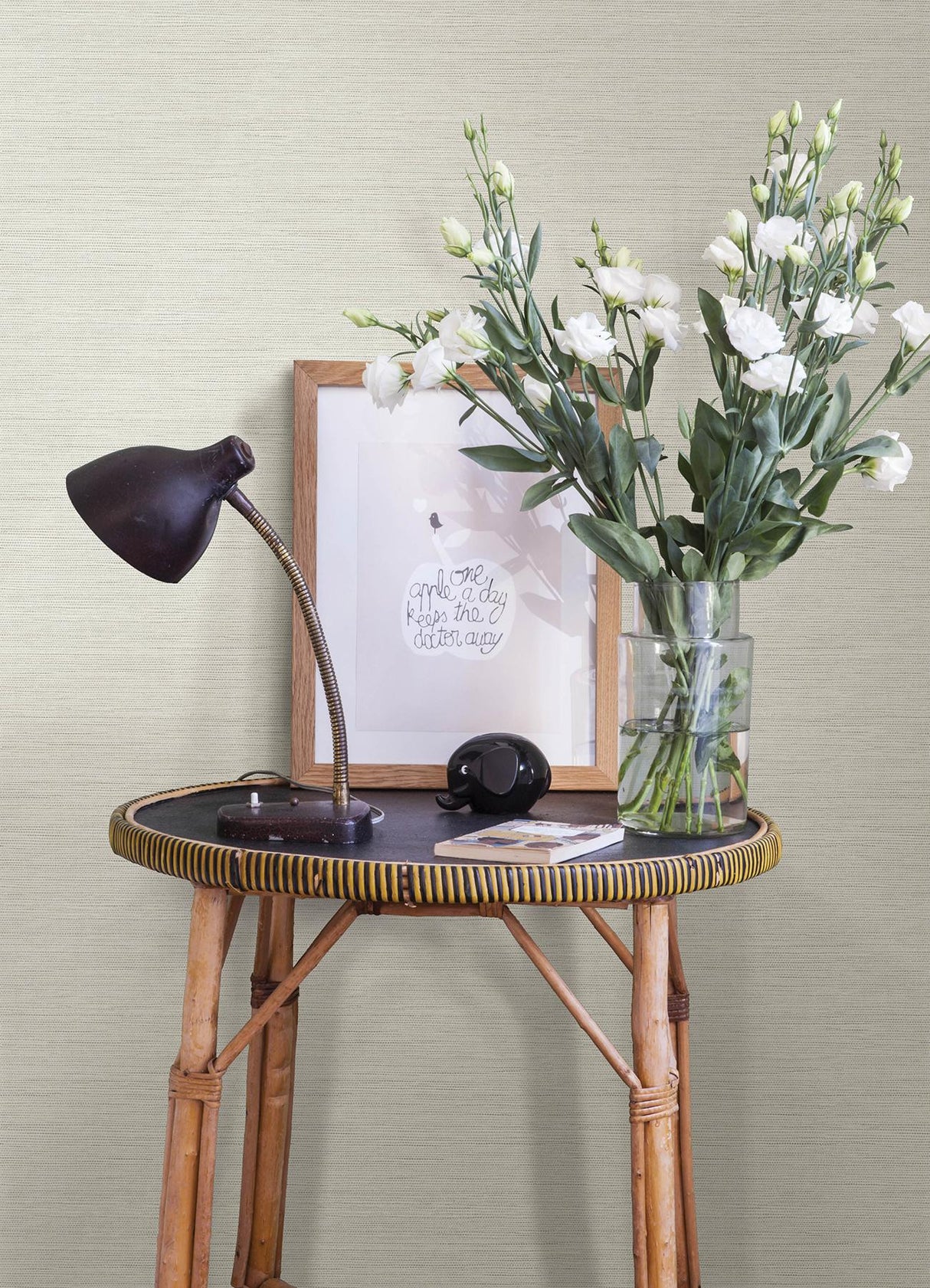 A-Street Prints Agave Off-White Faux Grasscloth Wallpaper