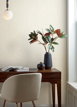 A-Street Prints Ashbee Taupe Faux Fabric Wallpaper