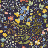 A-Street Prints Groh Dark Blue Floral Wallpaper