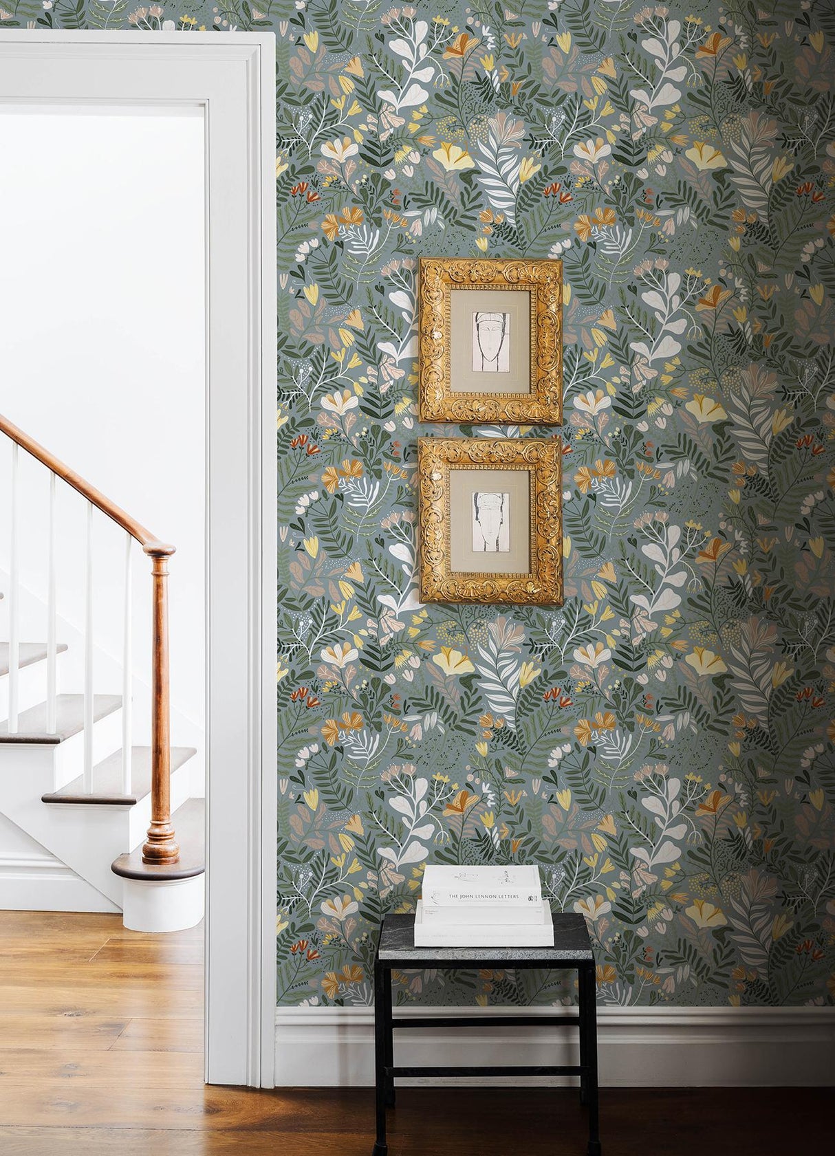 A-Street Prints Brittsommar Slate Woodland Floral Wallpaper