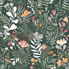 A-Street Prints Brittsommar Evergreen Woodland Floral Wallpaper
