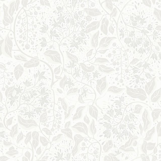 A-Street Prints Turi Light Grey Twining Vines Wallpaper