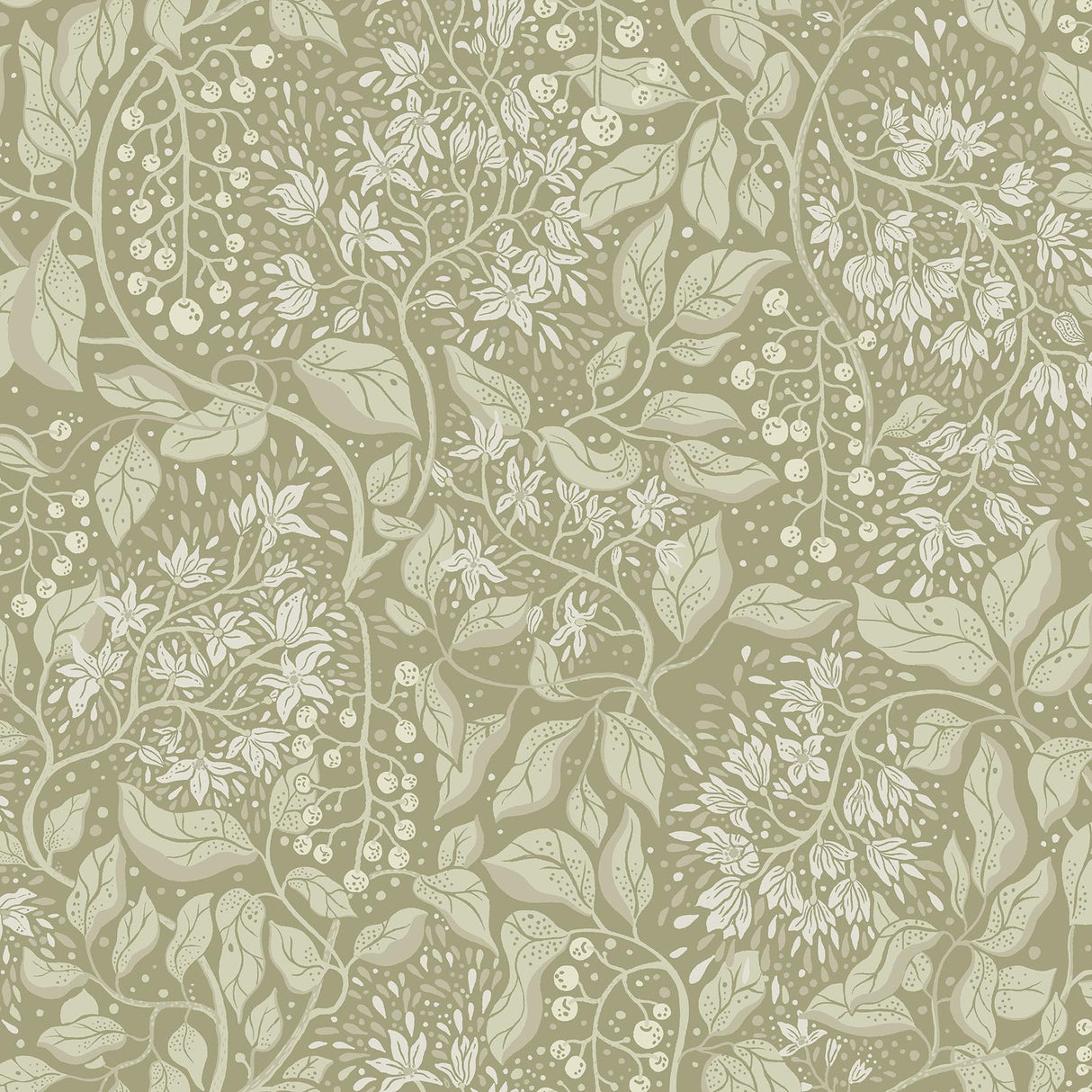 A-Street Prints Turi Moss Twining Vines Wallpaper