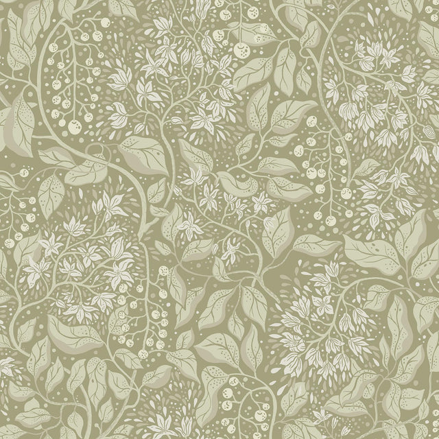 A-Street Prints Turi Moss Twining Vines Wallpaper