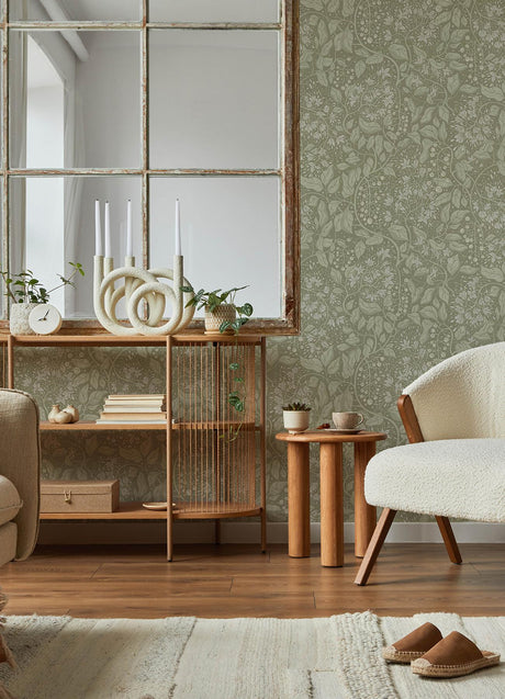 A-Street Prints Turi Moss Twining Vines Wallpaper