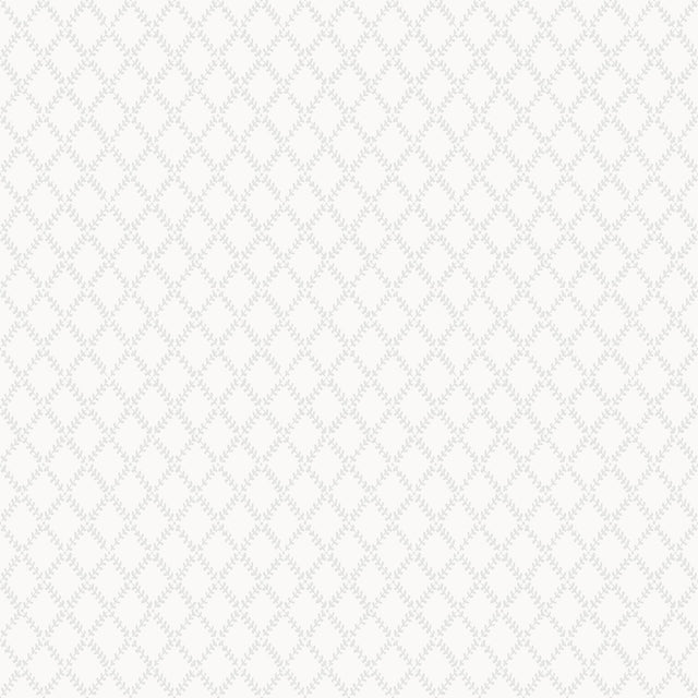 A-Street Prints Trevor White Leaf Trellis Wallpaper