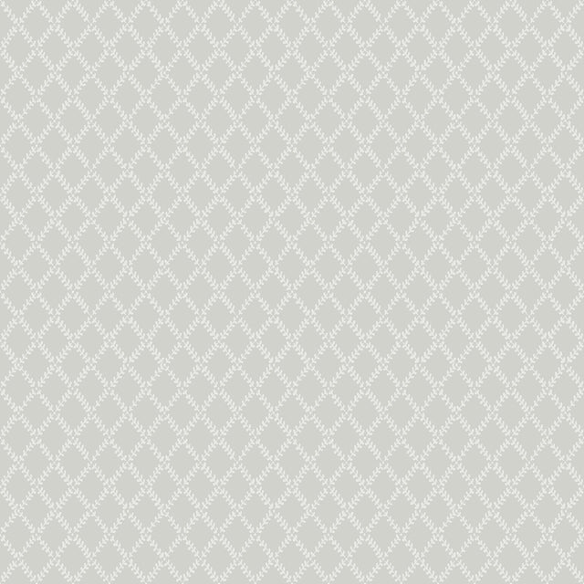 A-Street Prints Trevor Grey Leaf Trellis Wallpaper