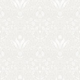 A-Street Prints Mara Light Grey Tulip Ogee Wallpaper